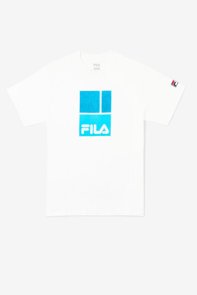 Fila T-Shirt Aussie Mens White - India LKI-502693